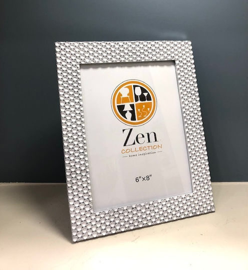Zen Collection Plastic Photo Frame with White Frame