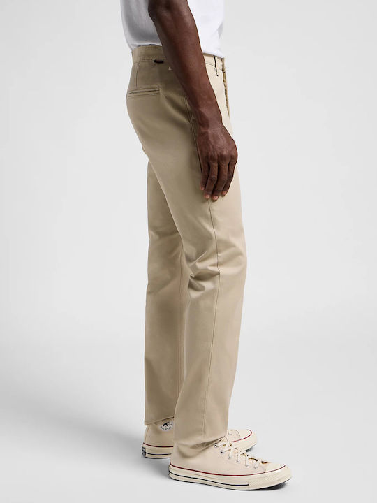 Trousers Chino Elastic in Slim Fit Stone