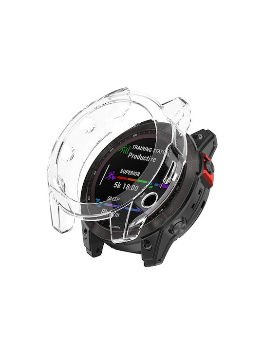 Best Accessories Silicone Case In Transparent Color Garmin Fenix 7x Best Accessories Silicone Case In Transparent Color Garmin Fenix 7x