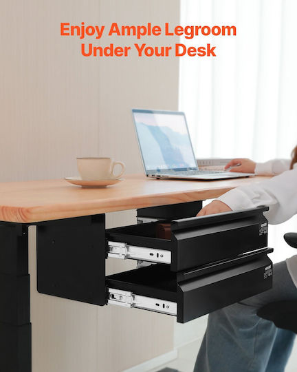 Vevor 2 Συρτάρι 40 Cm Κάτω Γραφείο Συρτάρι Organizer Συρτάρι Εξοικονόμησης Χώρου