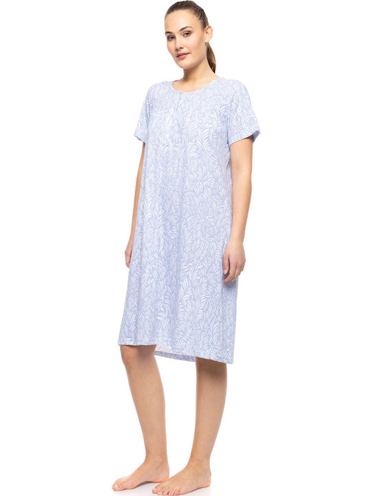 Pink Label Summer Women's Nightdress Ice Blue
