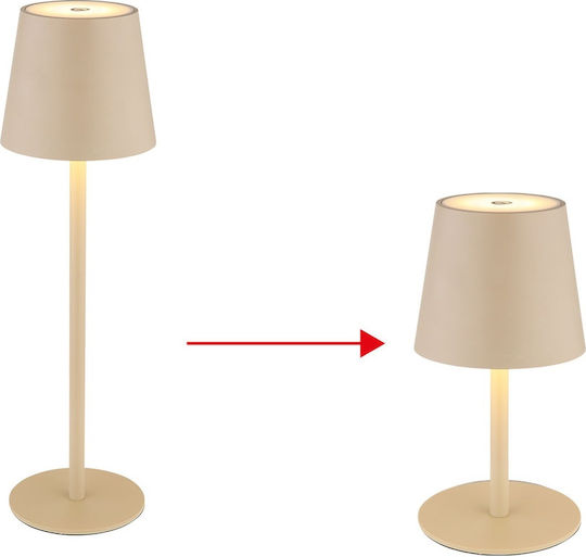 Globo Lighting Μεταλλικό Πορτατίφ LED με Μπεζ Καπέλο και Βάση