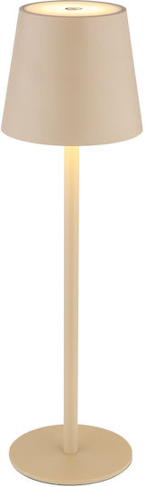 Globo Lighting Μεταλλικό Πορτατίφ LED με Μπεζ Καπέλο και Βάση