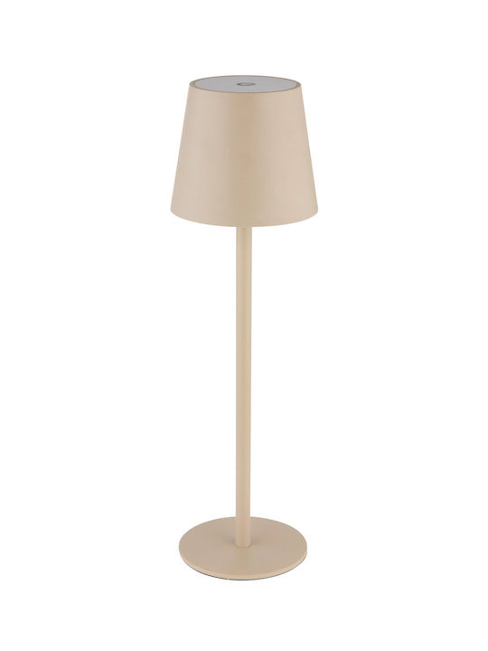 Globo Lighting Table Lamp LED with Beige Shade and Base
