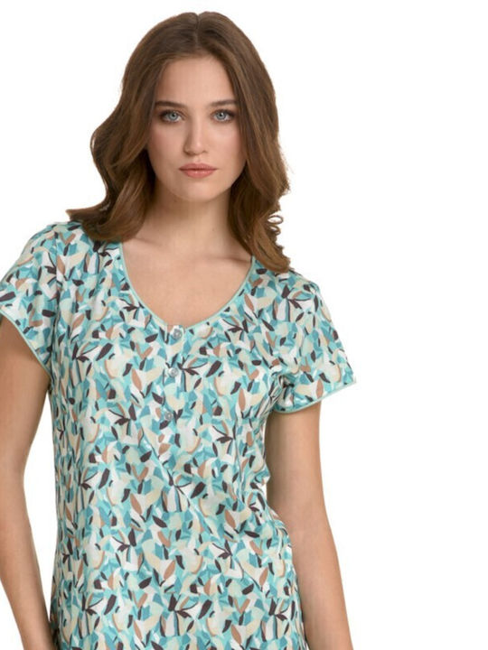 Primavera Sommer Damen Nachthemd Print