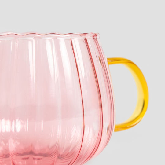 Homla Pahar Cafea / Cafea grecească Freddo din Sticlă în Culoarea Roz 400ml