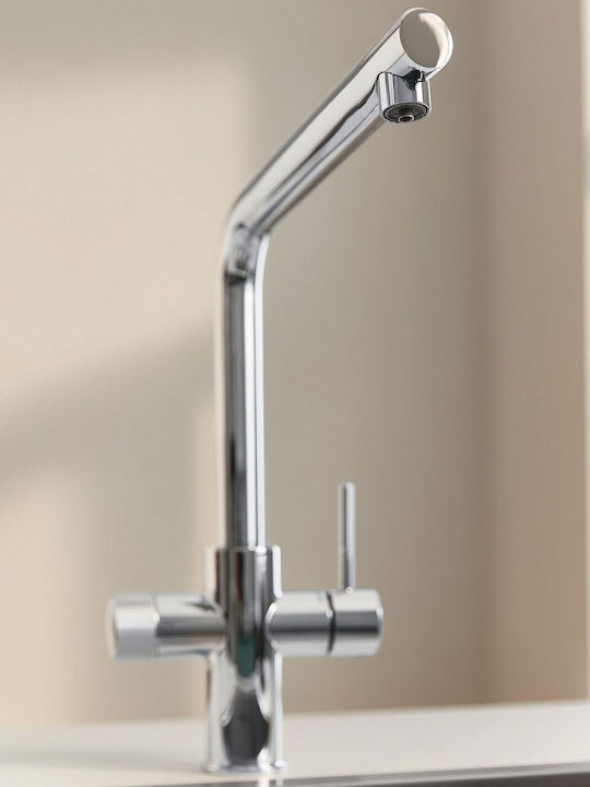 Grohe Μπαταρία Κουζίνας Πάγκου Ασημί
