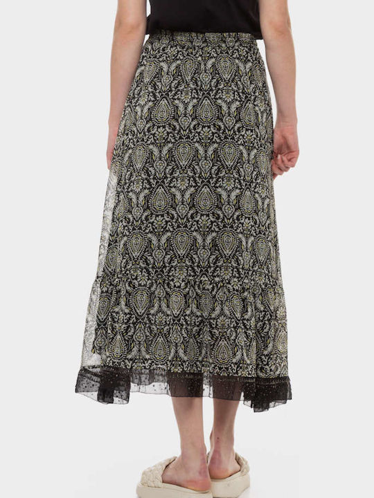 Earn Denim High-waisted Skirt Black