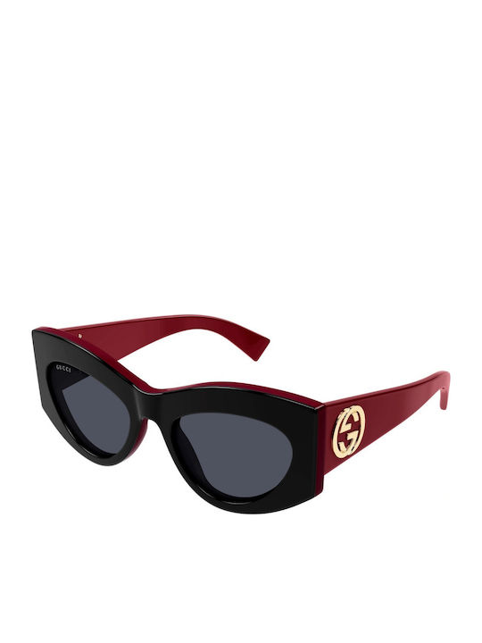 Gucci Women's Sunglasses with Black Plastic Frame and Black Lens GG1843S 006