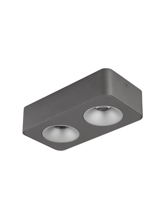 Globo Lighting Double LED Warm White Spot in Gray Color