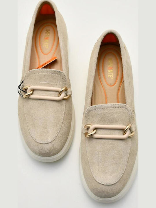 Δερμάτινα Γυναικεία Loafers σε Ροζ Χρώμα