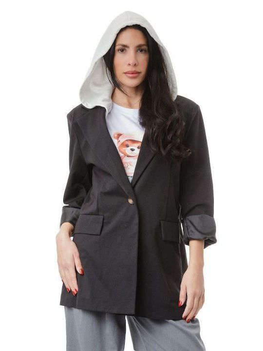 Silia D Blazer pentru femei Sacou Black skk-25-2450 (blk)