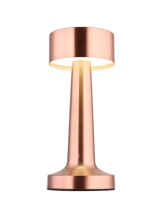 Globo Lighting Πορτατίφ με Ροζ Χρυσό Καπέλο και Βάση