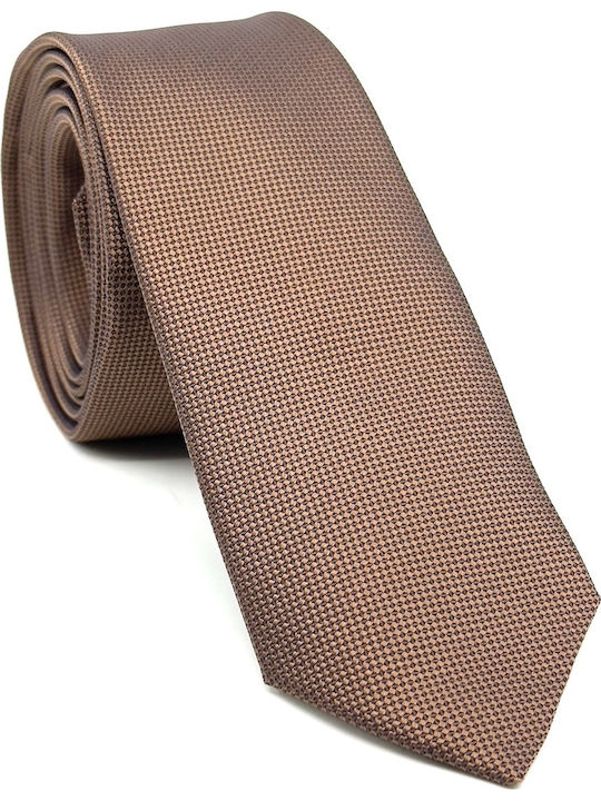 Legend Accessories Σετ Ανδρικής Γραβάτας Μονόχρωμη σε Καφέ Χρώμα
