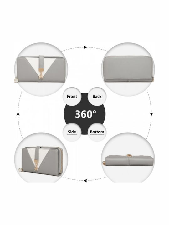 Leather Women's Wallet Classic Gray