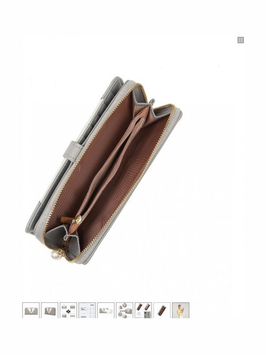 Leather Women's Wallet Classic Gray