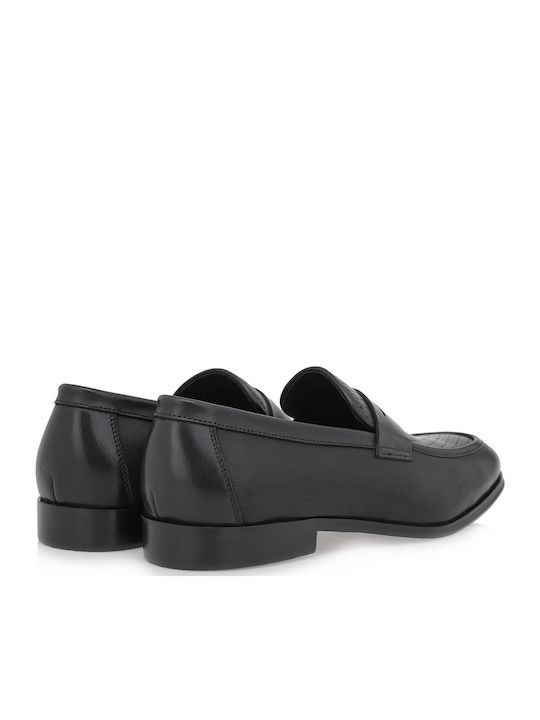 Leder Herren Mokassins in Schwarz Farbe