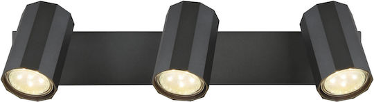 Globo Lighting Dreifach Decken- und Wandleuchte mit GU10 Lampenbirnensockel in Grau Farbe