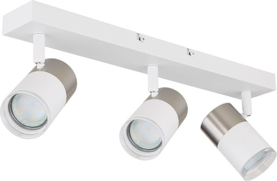 Globo Lighting Spot Triplu Cu Bază De Bec GU10 În Culoare Albă
