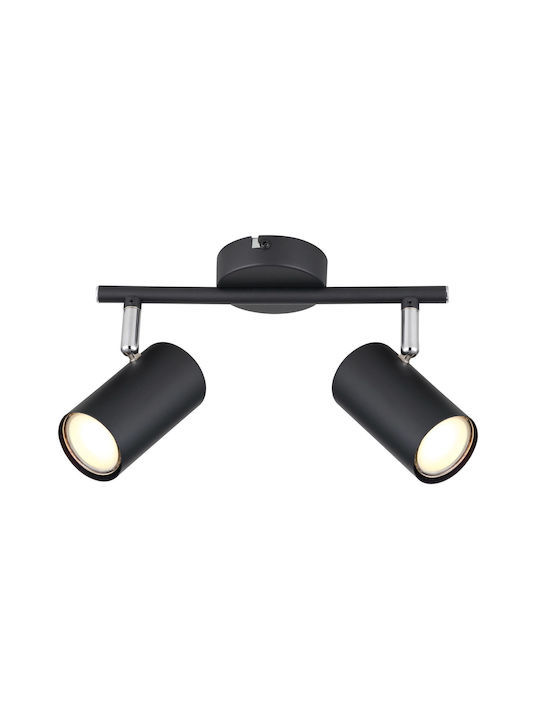 Globo Lighting Double Spot in Black Color
