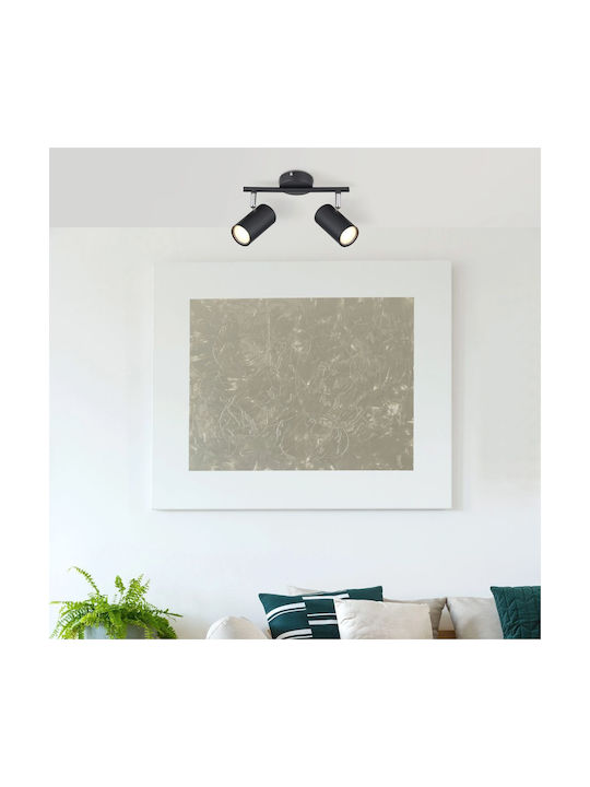Globo Lighting Double Spot in Black Color