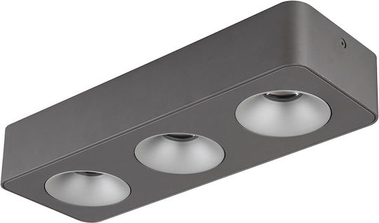 Globo Lighting Triple LED Warm White Spot in Gray Color