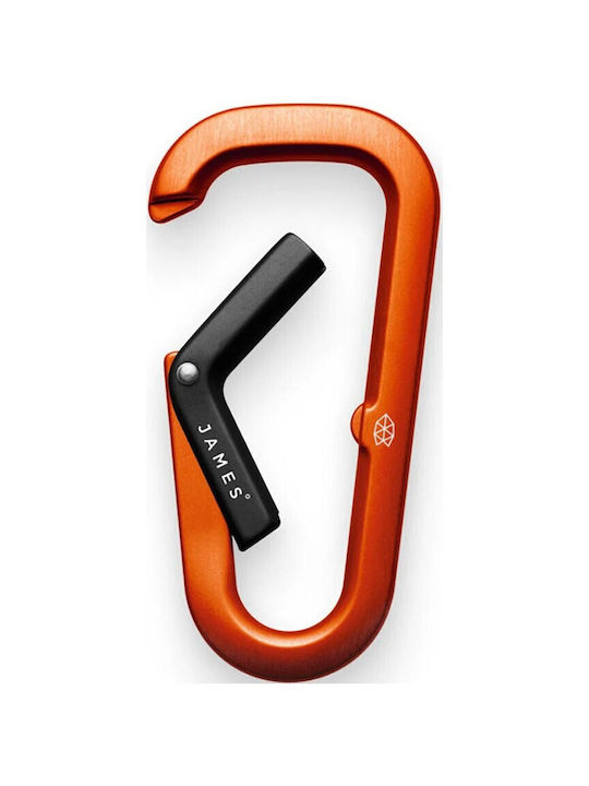 Karabiner-Schlüsselanhänger James Brand Hardin Schwarz