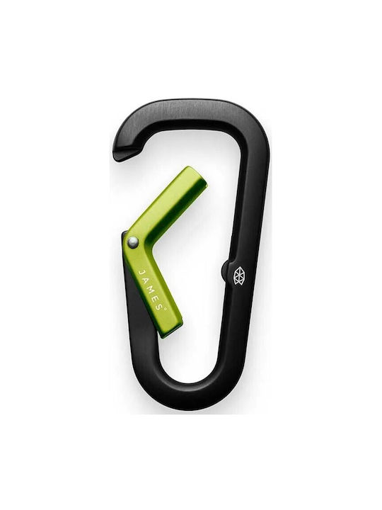 Karabiner-Schlüsselanhänger James Brand Hardin Schwarz