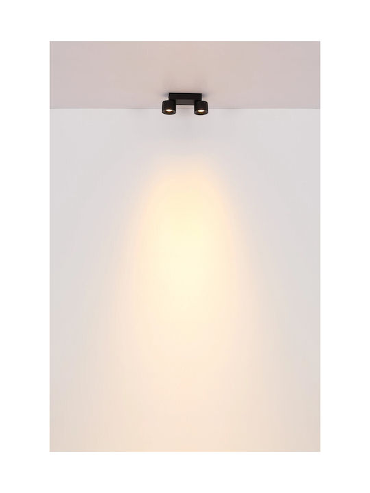 Globo Lighting Double LED Warm White Spot in Black Color