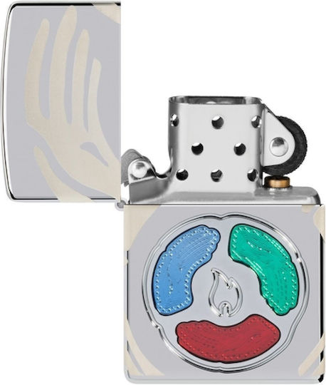 Zippo Armor Collectible Αναπτήρας Φλόγας σε Ασημί χρώμα