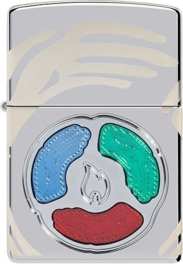 Zippo Armor Collectible Αναπτήρας Φλόγας σε Ασημί χρώμα