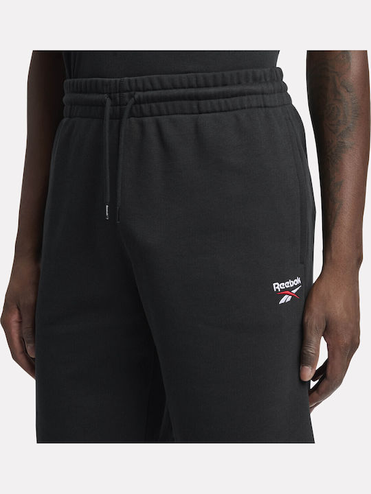Reebok Men's Identity Small Logo Ft Short Black White