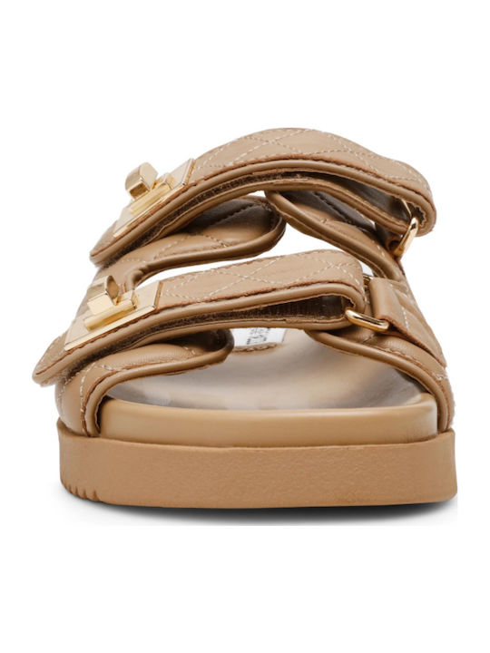 Schmona Leather Women's Flat Sandals in Brown Color