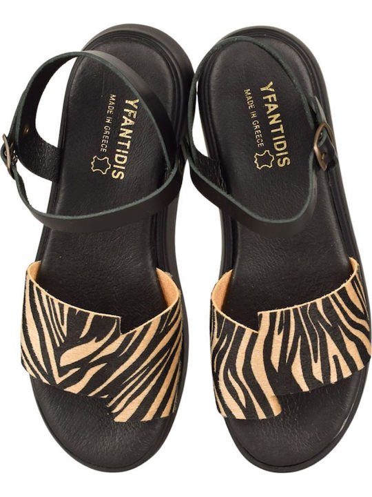 Women's Flat Sandals Flatforms in Black Color