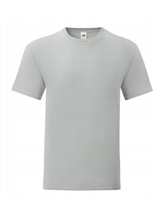 Fruit of the Loom Iconic Ανδρικό Διαφημιστικό T-shirt Κοντομάνικο Zinc