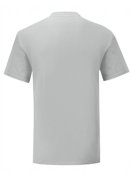 Fruit of the Loom Iconic Ανδρικό Διαφημιστικό T-shirt Κοντομάνικο Zinc