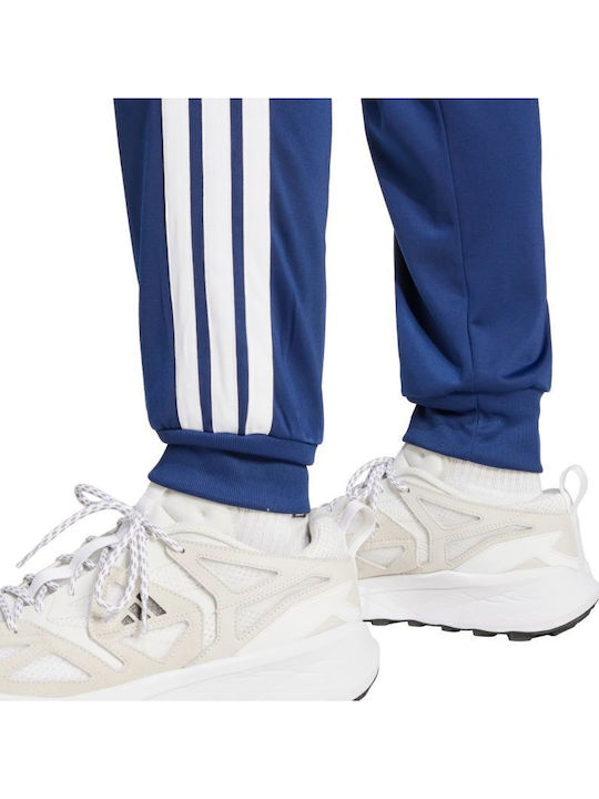 3-stripes Tricot Παντελόνι Φόρμας Γυαλιστερό με Λάστιχο Navy Μπλε