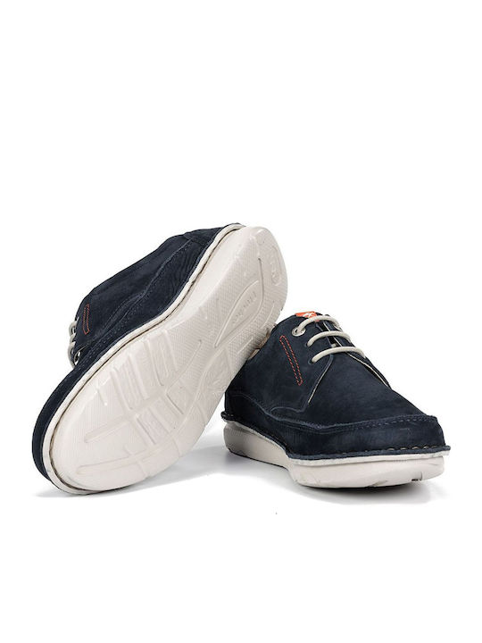 Leder Herren Freizeitschuhe Blau