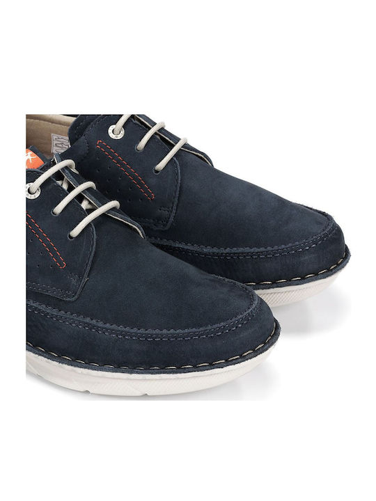 Leder Herren Freizeitschuhe Blau