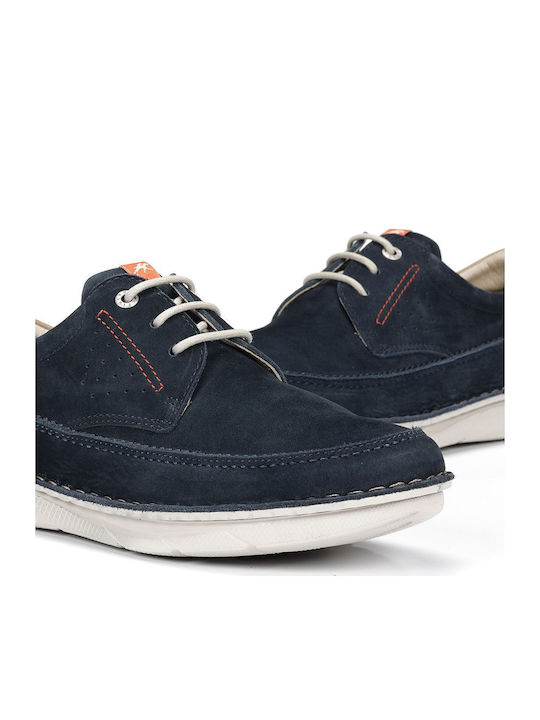 Leder Herren Freizeitschuhe Blau