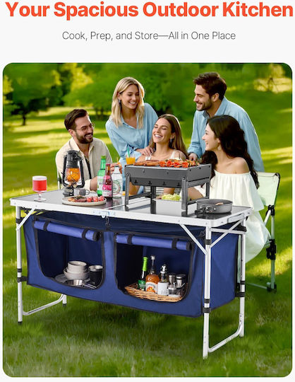 Vevor Κουζινάκι Αλουμινίου για Camping Πτυσσόμενο Μαύρο