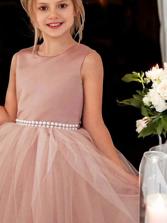 Kinderkleid Ärmellos Dusty Pink