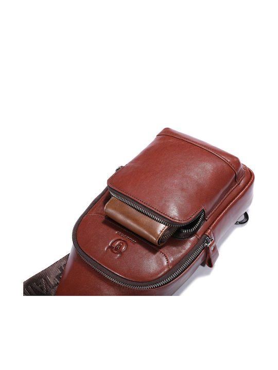 XB-097 Leather Men's Bag Sling Brown