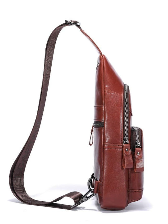 XB-097 Leather Men's Bag Sling Brown