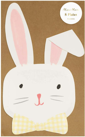 Ginger Ray Easter Bunny Πιάτο για Party 8τμχ
