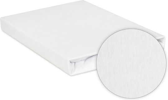 Matex Bettlaken Doppelter mit Gummiband 150x190cm. Weiß