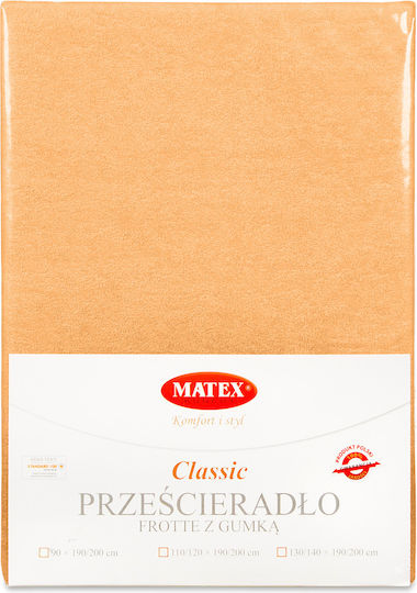Matex Cearșaf Single cu Elastic 90x200+20cm. Orange_08