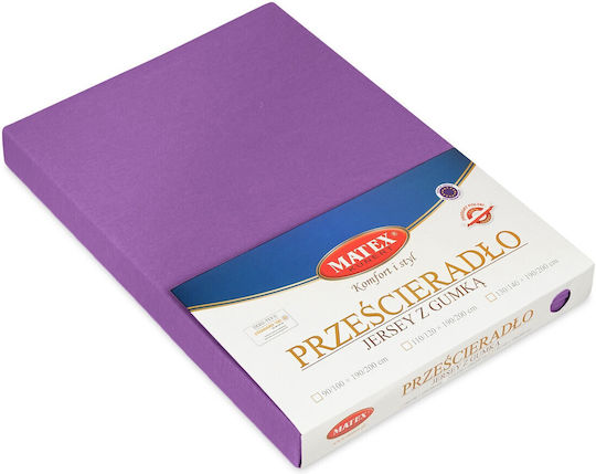 Matex Σεντόνι Ημίδιπλο με Λάστιχο 130x190εκ. Purple_23