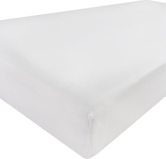 Matex Σεντόνι Διπλό με Λάστιχο 140x200+25εκ. White