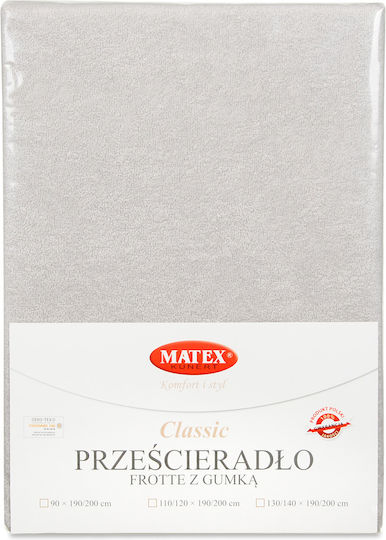 Matex Σεντόνι Ημίδιπλο με Λάστιχο 130x190εκ. Gray